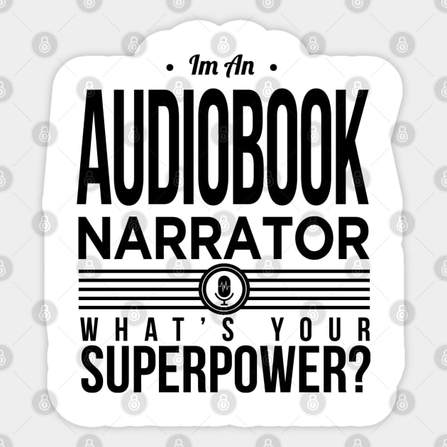 Audiobook Narrator SuperPower Sticker by SSArt